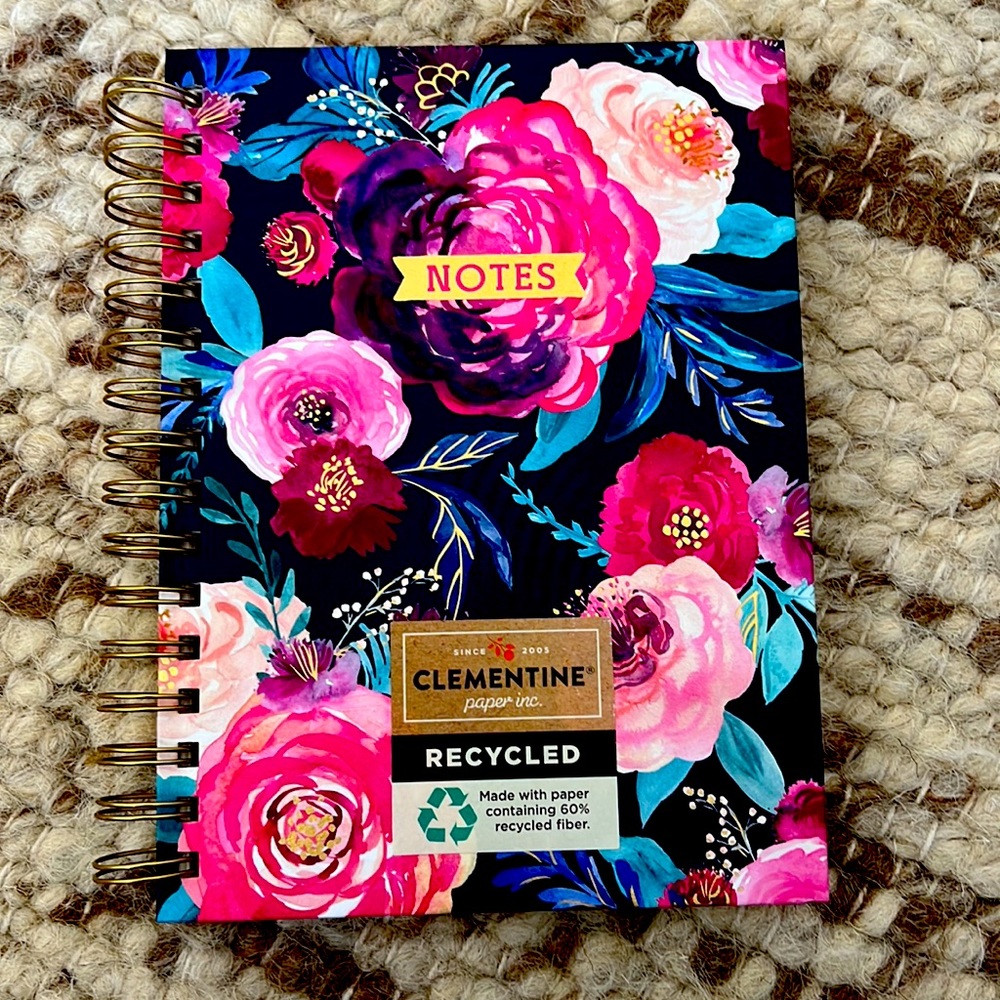 COPY - Brand new floral spiral bound note book